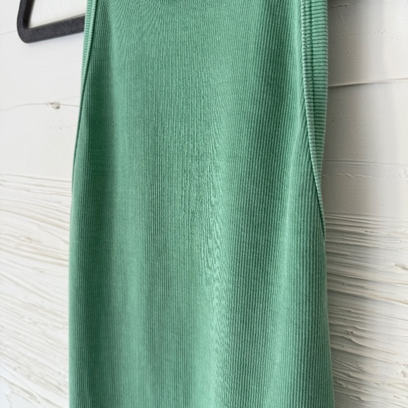 GAP High Neck Ribbed Tank Dress | Light Green | XS - Picture 4 of 6